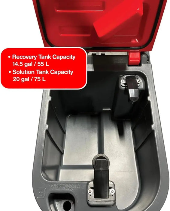 SWAN Commercial Auto Floor Scrubber Machine-Battery Powered Walk-Behind, 20-Gallon Solution Tank, With Two 22" Brushes, 31" Squeegee, High Performance, Easy Operation, All Parts Included,(S53) National Supply Company