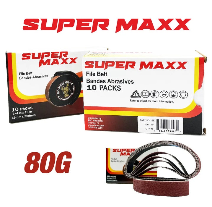 Super Maxx Expander Wheel Kit / Sanding Belts 36G, 50G, 60G, 80G,120G - National Supply Company