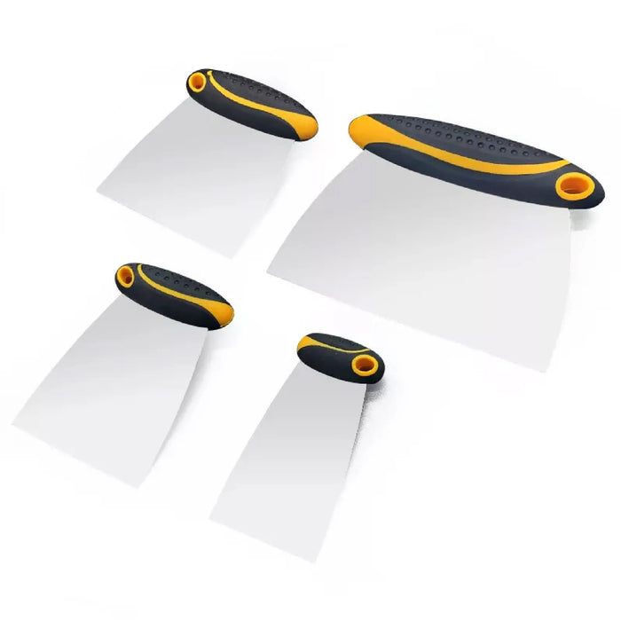 4-Piece Set of Stainless Steel Body Filler and Putty Spreaders/Scraper - National Supply Company