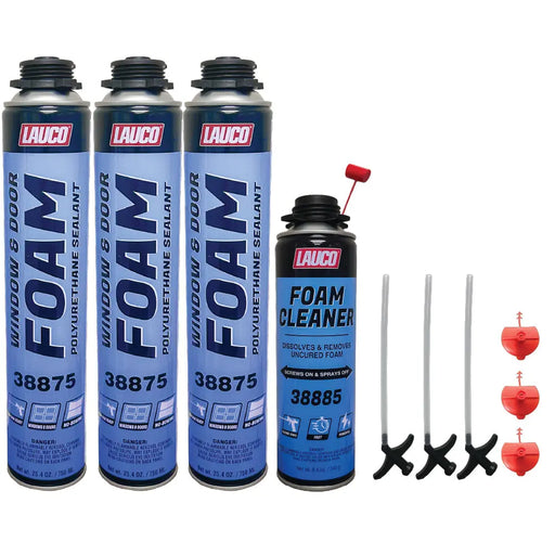 Spray Foam Insulation Kit - High-Density Expanding Foam Sealant with Cleaner Without Gun National Supply Company