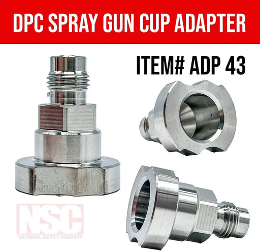 Spray Gun Paint System Adapter (43) 16139 (Aftermarket) Compatible with PPS 1.0 System Only and the Disposable Spray Gun Cup Liners and Lid System National Supply Company