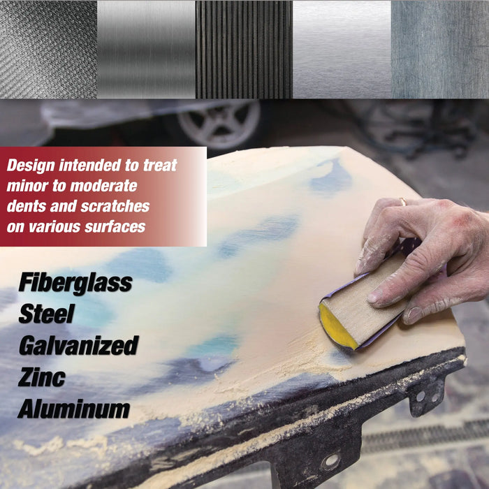 Super Fill Premium Lightweight Body Filler - Ideal for Small-Medium Dents & Scratches, Adheres to Fiberglass, Steel, Galvanized, Zinc & Aluminum, - National Supply Company