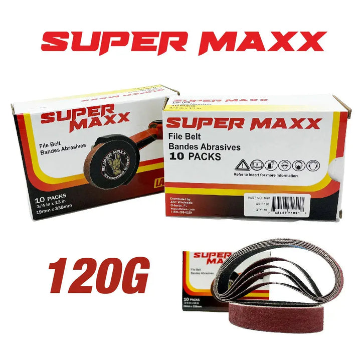 Super Maxx Expander Wheel Kit / Sanding Belts 36G, 50G, 60G, 80G,120G National Supply Company