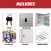 Key Box Wall Mount 200 Position Metal Valet Key Cabinet Lock Box w/ Tags - National Supply Company