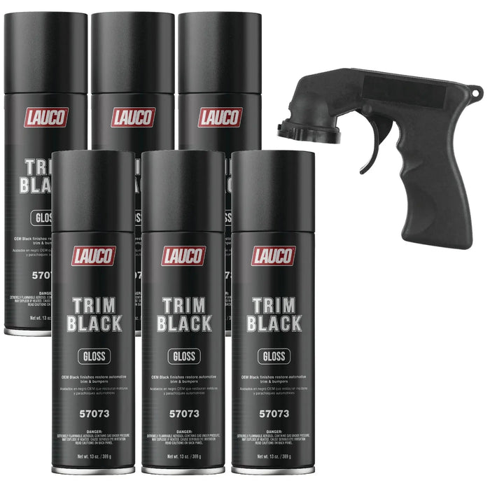 Trim Black Gloss 13 oz. Automotive Aerosol Spray Paint Can, Black Spray Paint with Gloss Finish - Designed for Plastic, Aluminum, Steel and Stainless Steel - National Supply Company