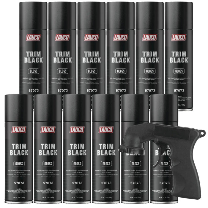 Trim Black Gloss 13 oz. Automotive Aerosol Spray Paint Can, Black Spray Paint with Gloss Finish - Designed for Plastic, Aluminum, Steel and Stainless Steel - National Supply Company