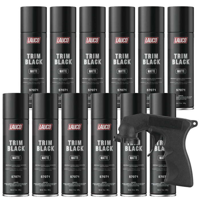Trim Black Matte 13 oz. Automotive Aerosol Spray Paint Can, Black Spray Paint with Matte Finish - Designed for Plastic, Aluminum, Steel and Stainless Steel - National Supply Company