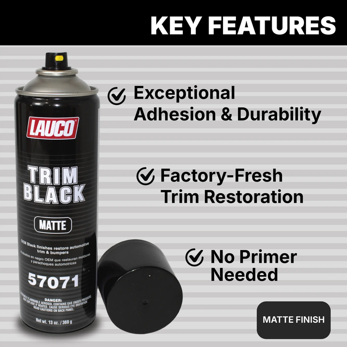 Trim Black Matte Aerosol 13 oz. Automotive Spray Paint Can National Supply Company