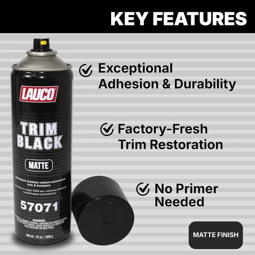 Trim Black Matte Aerosol 13 oz. Automotive Spray Paint Can National Supply Company
