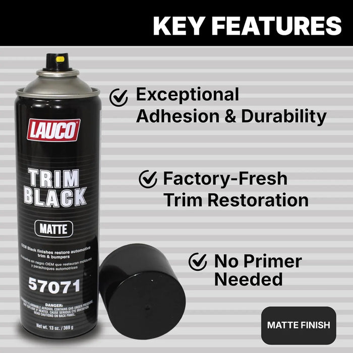 Trim Black Matte Aerosol 13 oz. Automotive Spray Paint Can National Supply Company