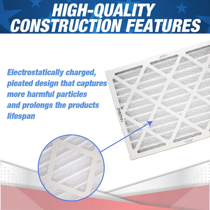 USFilters Air Filter 16 x 20 x 2 MERV 11 - For Residential and Commercial HVAC Systems, Micro Allergen Defense Filters (Actual Size: 15.8 x 19.8 x 1.8 Inches) - National Supply Company