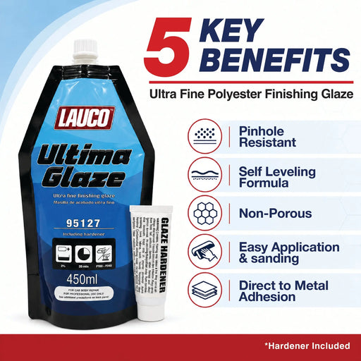 Ultima Glaze Ultra fine Finishing Glaze, 450ML Self-Leveling Polyester Finishing - (95127) National Supply Company