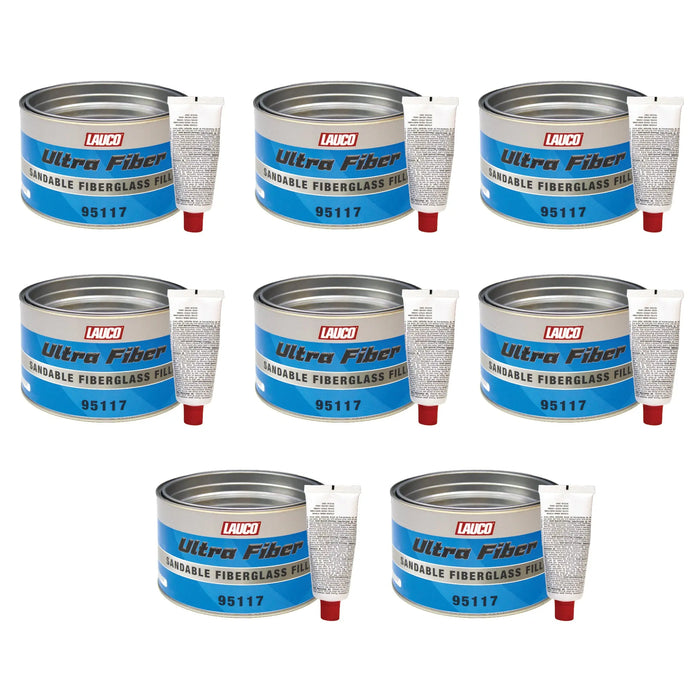 Ultra Fiber Sandable Fiberglass Filler - Bridges Holes, Water Resistant, Lightweight - Ideal for Fiberglass, Steel, Plastics, Base Color of Yellow-Green - National Supply Company