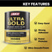 Ultra Gold Lightweight Body Filler – Premium Auto Dent & Scratch Repair Putty – Ultra-Smooth Finish, Easy-Sand, Pinhole Resistant – Strong Adhesion to Metal & Fiberglass (Ultra Gold, 6 Liters) LAUCO