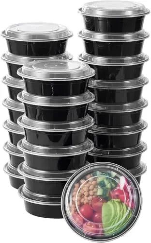 Uni-Pak Meal Prep Containers Reusable with Lids, Sturdy Leakproof & Food Safe, Microwave, Freezer, Dishwasher Safe Prep Containers, To Go Take Out Plastic Food Storage Uni-Pak