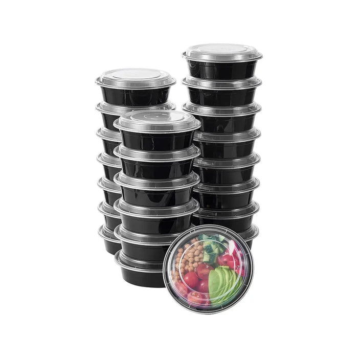 Uni-Pak Meal Prep Containers Reusable with Lids, Sturdy Leakproof & Food Safe, Microwave, Freezer, Dishwasher Safe Prep Containers, To Go Take Out Plastic Food Storage Uni-Pak