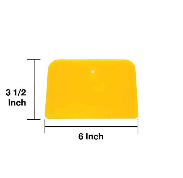 6" Reusable Plastic Spreader  - Auto Body Filler Yellow Spreaders (Pack of 100) - 9067
