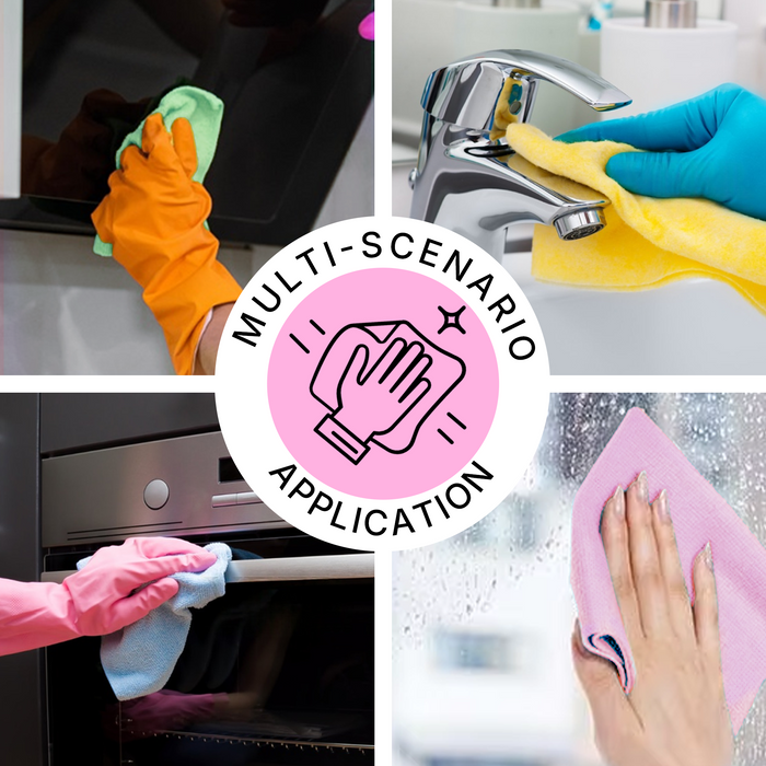 HIG PVA Microfiber Cleaning Towels, Professional Grade Synthetic Chamois Cloths for Streak Free Shine, Ultra Absorbent, Smooth & Reusable All-Purpose Cleaning Rags for Home, Car & Kitchen (5, Pink)