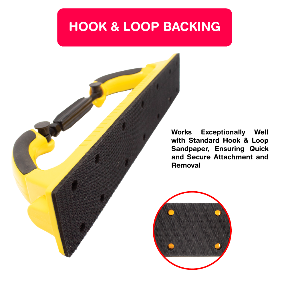Adjustable Radius Flex Longboard Hand Sanding File Block with Hook & Loop Backing