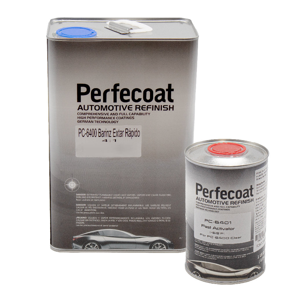 Perfecoat Automotive Refinishing PC-6400 Super Fast Clearcoat (4:1) 1 Gallon & 1 US Quart Activator KIT