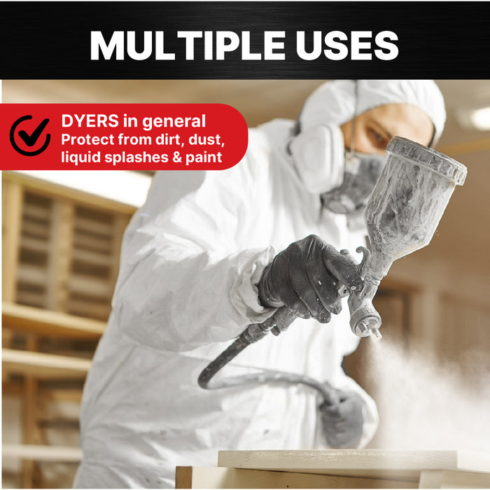 KOTA Disposable Coverall Suit - Hooded coverall, Elastic Waist & Wrist - Spray Painting