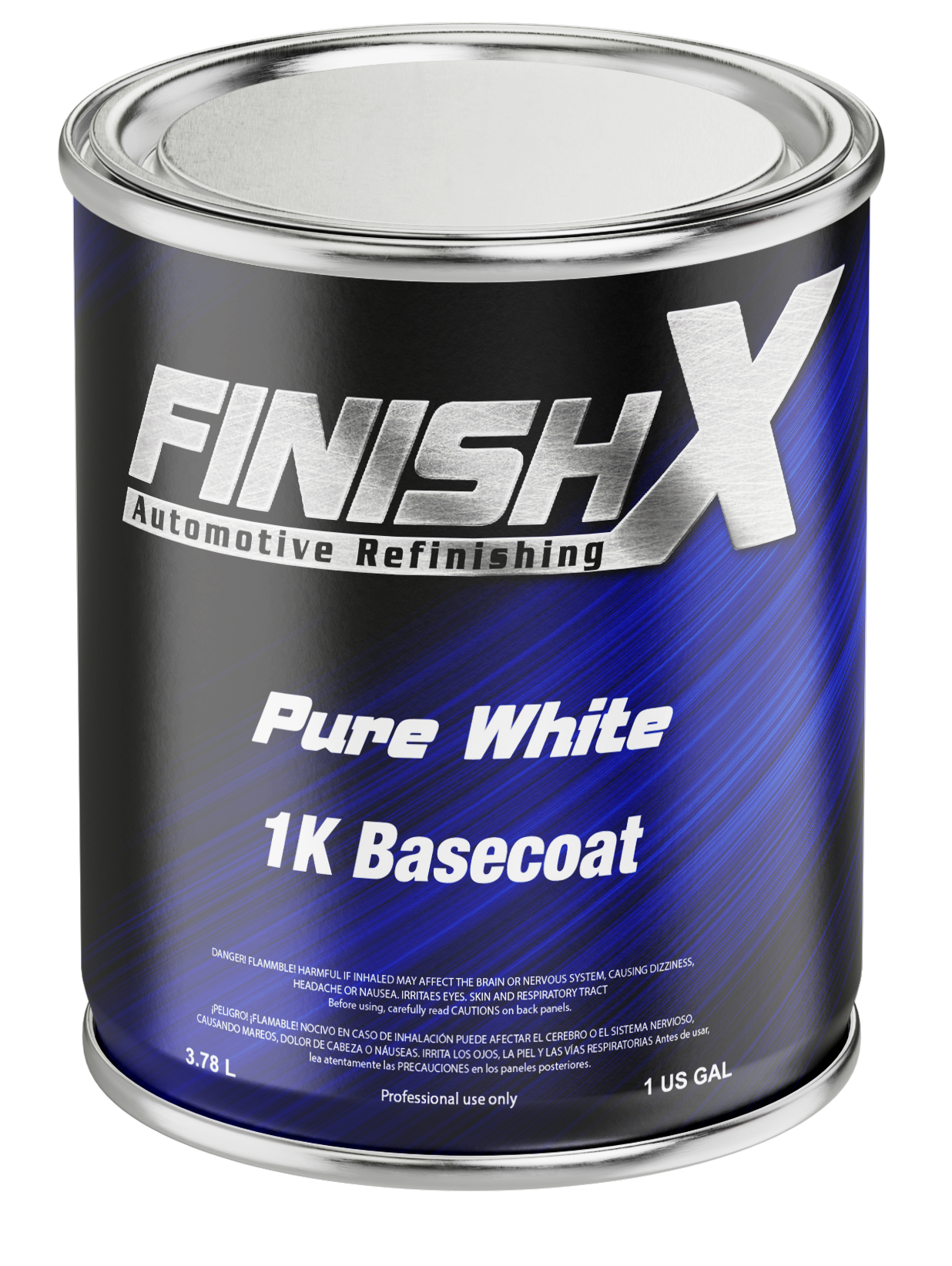 FinishX Automotive Refinishing Factory Color 1k Basecoat Pure White Ratio 1:1
