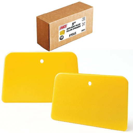 5" Reusable Plastic Spreader  - Auto Body Filler Yellow Spreaders (Pack of 100) - 9065 National Supply Company
