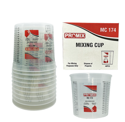 Paint & Epoxy Mixing Cups Buckets - 174 Ounce (5-Quart) - Calibrated Mixing ratios on Side