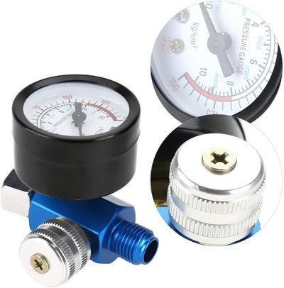 1/4 inch Adjustable Air Pressure Regulator with Pressure Gauge