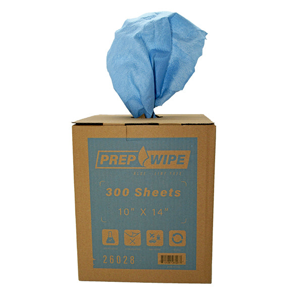 Prep Wipe Lint Free Cleaning Towels Pack of 300 Sheets, 10" x 14" BLUE