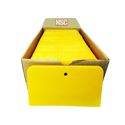 6" Reusable Plastic Spreader  - Auto Body Filler Yellow Spreaders (Pack of 100)