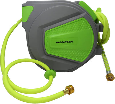 Enclosed Retractable Reel w/ Hybrid Polymer Water Hose 1/2" X 50ft