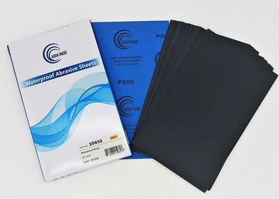 Wet or Dry Sandpaper Finishing Sheets 9x5 inch - 800 GRIT - Box of 50
