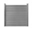 Wood Plastic Composite (WPC) Fencing System - 6ft x 6ft Panel Kit - Easy Installation Fence Panel for Backyard - Privacy Design Fencing Panels - Color: Silver Gray