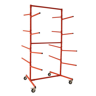 Double Sided Mobile Bumper Storage Rack