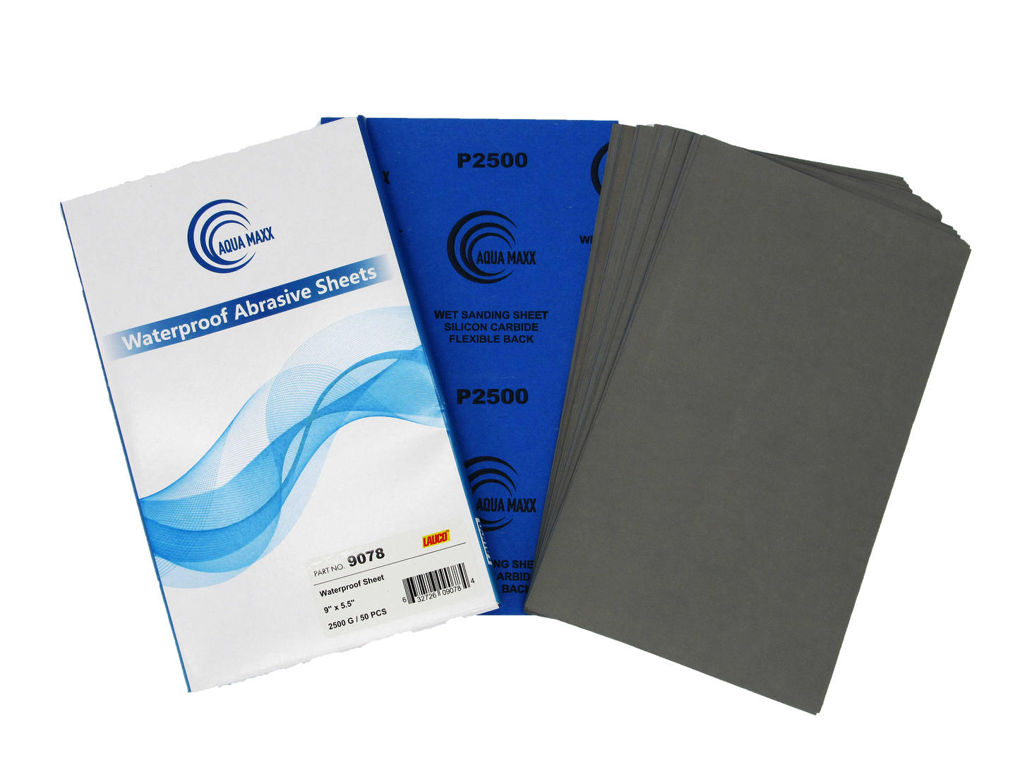 Wet or Dry Sandpaper Finishing Sheets 9x5 inch - 2500 GRIT - Box of 50
