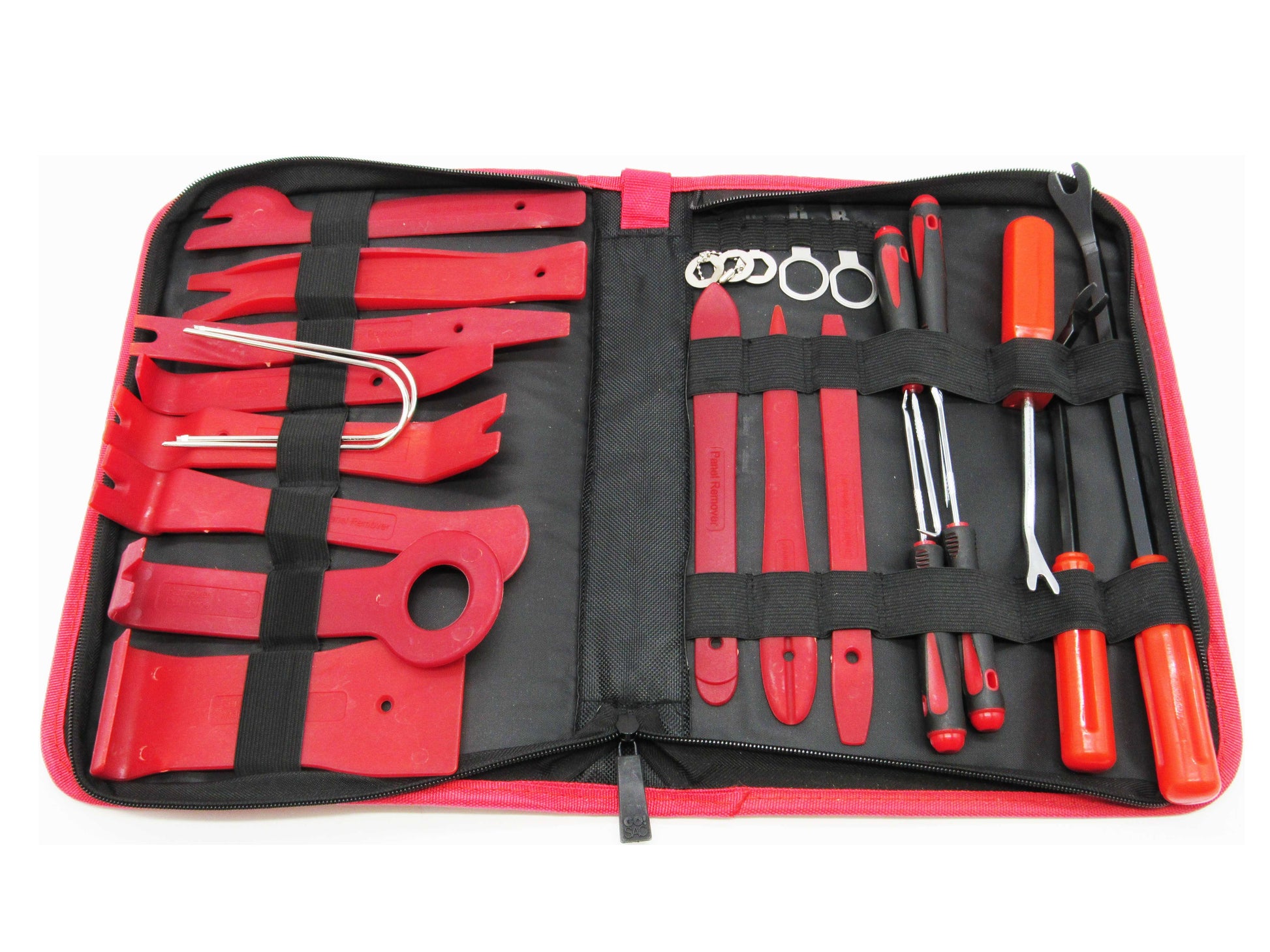 25 PCS (Red) Trim Removal Tool Kit - Auto Clip Pliers Fastener Remover