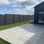 Wood Plastic Composite (WPC) Fencing System - 6ft x 6ft Panel Kit - Easy Installation Fence Panel for Backyard - Privacy Design Fencing Panels - Color: Steel Gray