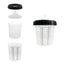 Disposable Paint Spray Gun Cups Liners and Lid System, 50 pack Large Size 13.5 Ounce (400ml) Kit - 50 Cup Liners, 50 Lids with 125 Mic Strainer, 1 Hard Cup with Retainer Ring and 20 Plugs